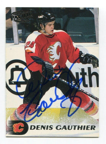 1998 Pacific Denis Gauthier Signed Card Hockey NHL Autograph AUTO #118