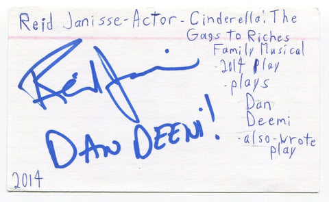 Reid Janisse Signed 3x5 Index Card Autographed Actor Murdoch Mysteries The Boys