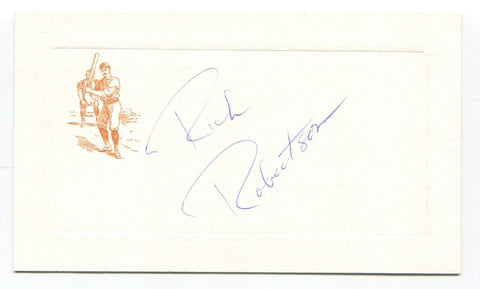 Rich Robertson Signed Card Autograph Baseball MLB Roger Harris Collection