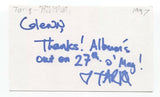 Tariq Signed 3x5 Index Card Autographed Signature Singer Musician