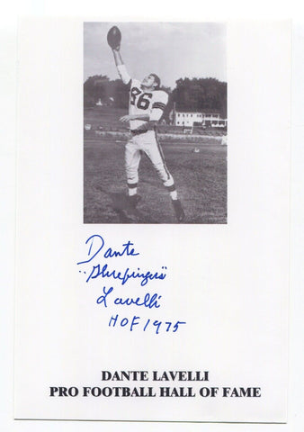 Dante Lavelli Signed Photo Autograph Signature NFL Football Cleveland Browns HOF