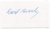 David Beverly Signed 3x5 Index Card Autographed Green Bay Packers NFL