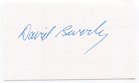 David Beverly Signed 3x5 Index Card Autographed Green Bay Packers NFL