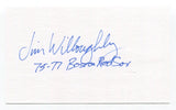 Jim Willoughby Signed 3x5 Index Card Autograph Baseball MLB Boston Red Sox