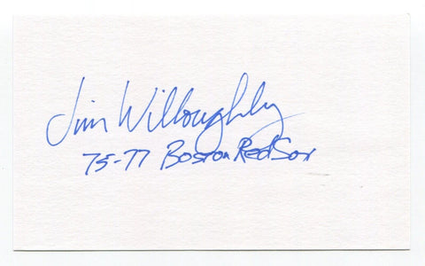 Jim Willoughby Signed 3x5 Index Card Autograph Baseball MLB Boston Red Sox