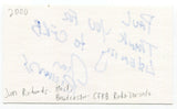 Jim Richards Signed 3x5 Index Card Autographed Canadian Radio Broadcaster 