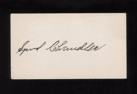 Spud Chandler Signed Business Card Autographed Baseball New York Yankees 