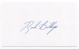 Rich Billings Signed 3x5 Index Card Autographed Washington Senators Debut 1968