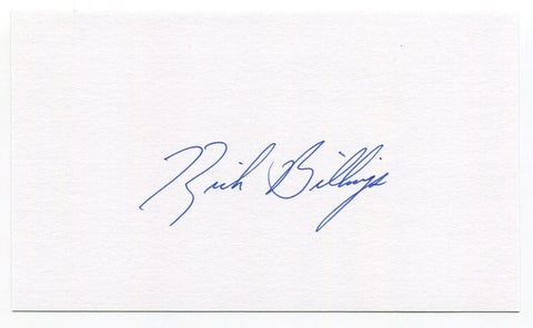 Rich Billings Signed 3x5 Index Card Autographed Washington Senators Debut 1968