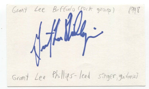 Grant Lee Buffalo - Grant-Lee Phillips Signed 3x5 Index Card Autographed Band