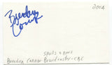 Brendan Connor Signed 3x5 Index Card Autographed Signature Journalist