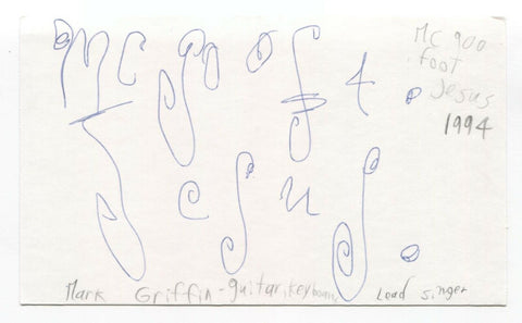 MC 900 Ft. Jesus - Mark Griffin Signed 3x5 Index Card Autographed Signature
