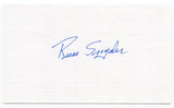 Russell Snyder Signed 3x5 Index Card Autographed MLB Kansas City Athletics