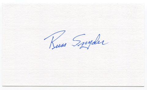 Russell Snyder Signed 3x5 Index Card Autographed MLB Kansas City Athletics