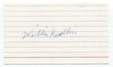 Willis Hudlin Signed 3x5 Index Card Baseball Autographed Signature