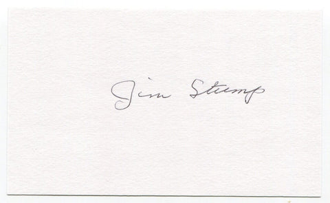 Jim Stump Signed 3x5 Index Card Autographed Baseball MLB 1957 Detroit Tigers