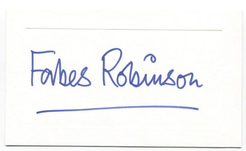 Forbes Robinson Signed Card Autographed British Bass