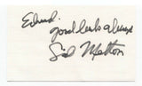 Sid Melton Signed 3x5 Index Card Autographed Actor Signature