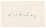 Felix Mackiewicz Signed 3x5 Index Card Baseball Autographed Signature Athletics