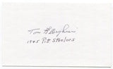 Thomas Joseph Alberghini Signed 3x5 Index Card Autograph Pittsburgh Steelers