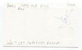 Danko Jones Band - John Calabrese Signed 3x5 Index Card Autographed Signature JC