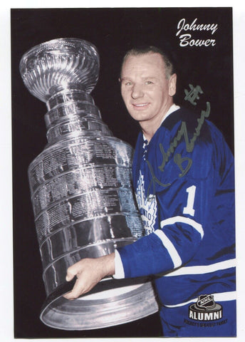 Johnny Bower Signed Photo Autograph Signature NHL Hockey New York Rangers