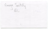 George Savitsky Signed 3x5 Index Card Autographed NFL Football College HOF