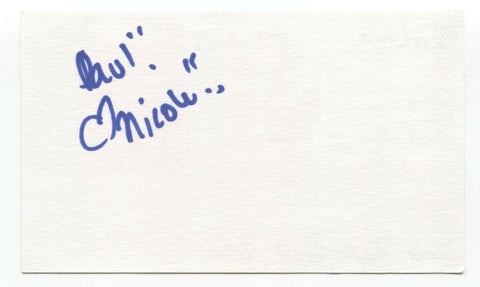 Scratching Post - Nicole Hughes Signed 3x5 Index Card Autographed Signature Band