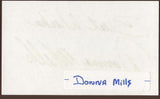 Donna Mills Signed Index Card Signature Vintage Autographed AUTO 