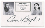 Ann Blyth Signed 3x5 Index Card Autographed Actress Twilight Zone