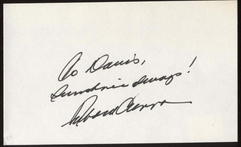 Richard Crenna Signed Index Card Signature Vintage Autographed AUTO