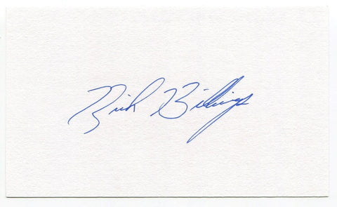 Rich Billings Signed 3x5 Index Card Autographed Washington Senators Debut 1968