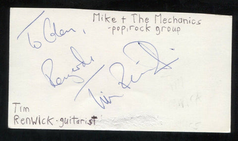 Tim Renwick Signed Cut 3x5 Index Card Autographed Signature Pink Floyd