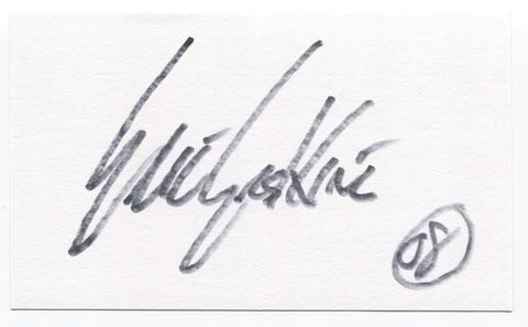 Eric Erskine Signed 3x5 Index Card Autographed Signature Singer