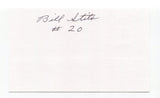 Bill Stits Signed 3x5 Index Card Autographed NFL Football Detroit Lions