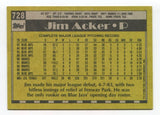 1990 Topps Jim Acker Signed Card MLB Baseball Autographed #728