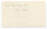 Tom Poholsky Signed 3x5 Index Card Autographed MLB Baseball St Louis Cardinals