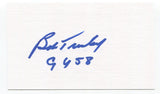 Bob Turley Signed 3x5 Index Card Autograph Baseball New York Yankees Cy Young