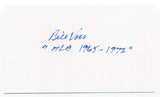 Bill Voss Signed 3x5 Index Card Autograph Baseball MLB 1965 Chicago White Sox