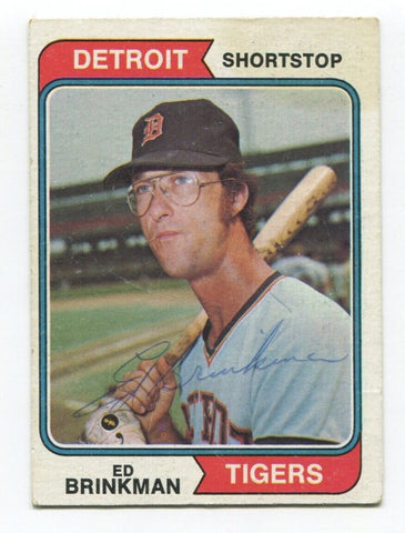 1974 Topps Ed Brinkman Signed Baseball Card Autographed AUTO #138