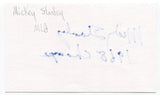 Mickey Stanley Signed 3x5 Index Card Autographed MLB Baseball Detroit Tigers