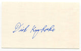 Dick Kryhoski Signed 3x5 Index Card Autographed Baseball MLB New York Yankees