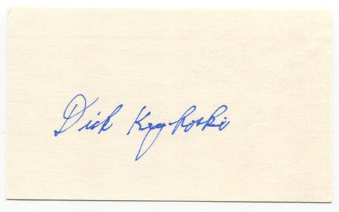 Dick Kryhoski Signed 3x5 Index Card Autographed Baseball MLB New York Yankees