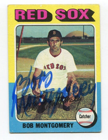 1975 Topps Bob Montgomery Signed Card Baseball Autographed AUTO #559