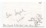 Ben Saypol Signed 3x5 Index Card Autographed Actor West Side Story