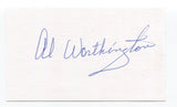 Al Worthington Signed 3x5 Index Card Autographed Baseball MLB New York Giants