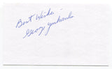 George Yankowski Signed 3x5 Index Card Autographed MLB Philadelphia Athletics