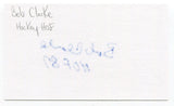 Bob Clarke Signed 3x5 Index Card Autographed NHL Hockey Philadelphia Flyers HOF