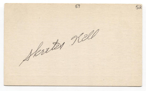 Skeeter Kell Signed 3x5 Index Card Baseball Autographed Philadelphia Athletics