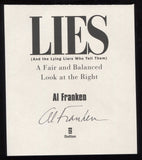 Al Franken Signed Book Page Cut Autographed Cut Signature 